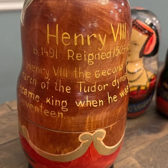 Matryoshka Vintage Russian H Clever HenryThe Eighth Wives Limited Rare-Signed